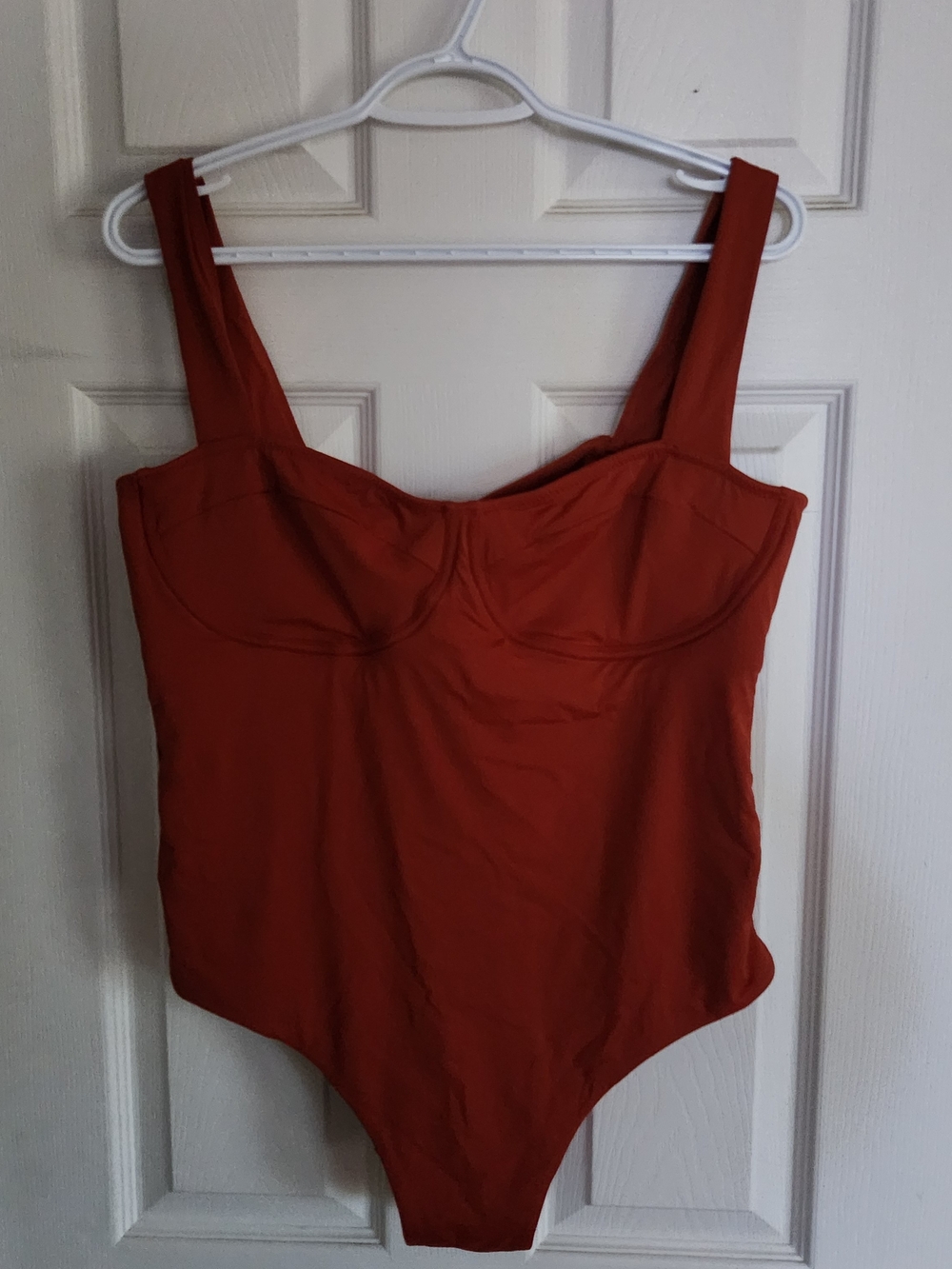 knix Rust Bandeau One-Piece Swimsuit